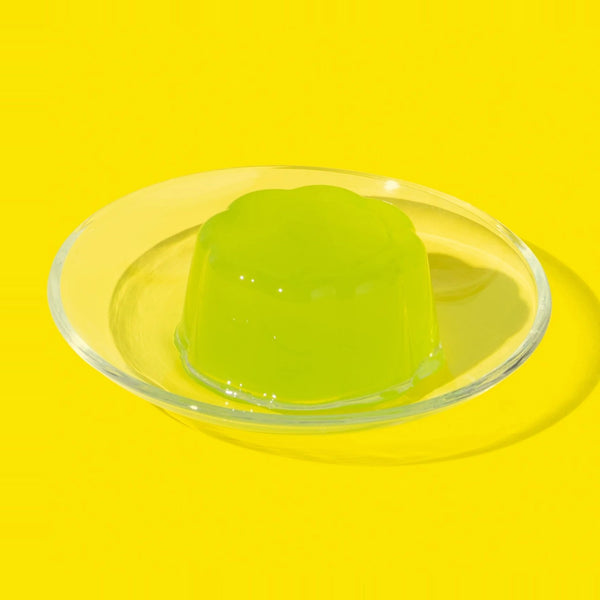Set HELLO JELLO Lime jelly on a glass plate