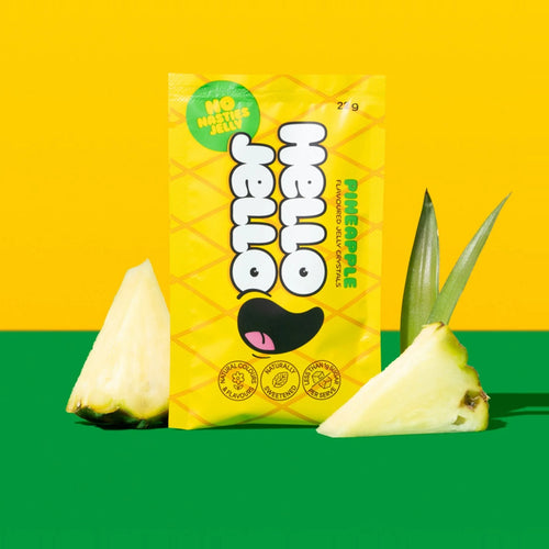 HELLO JELLO Pineapple sachet with fresh pineapple